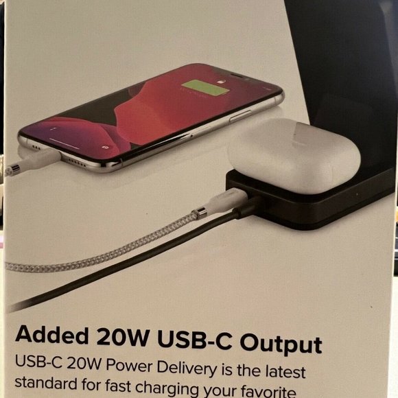 UBIOLABS 2-in-1 Wireless Charging Stand for Phones and True Wireless Earbuds-NIB - Picture 3 of 5